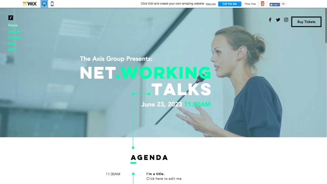 Business Networking Website Template | WIX
