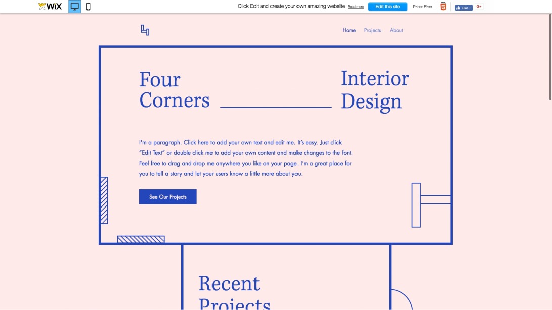 Interior Design Website Template | WIX