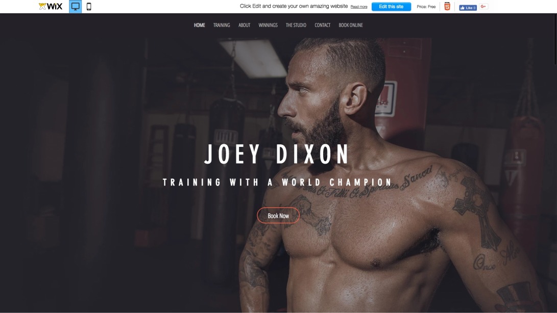 The Boxer Website Template | WIX