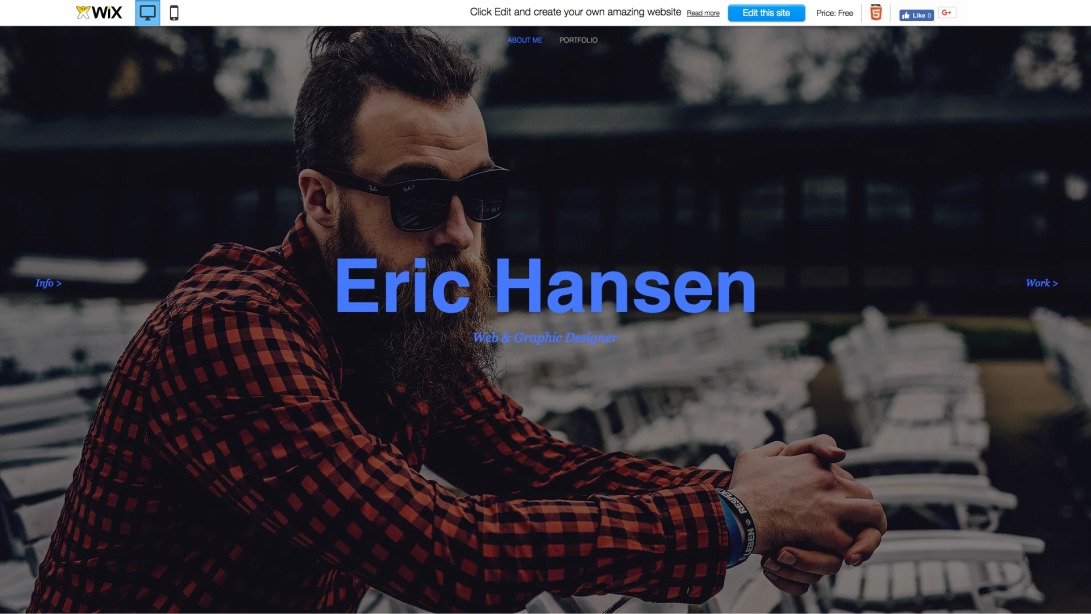 Web & Graphic Designer Website Template | WIX