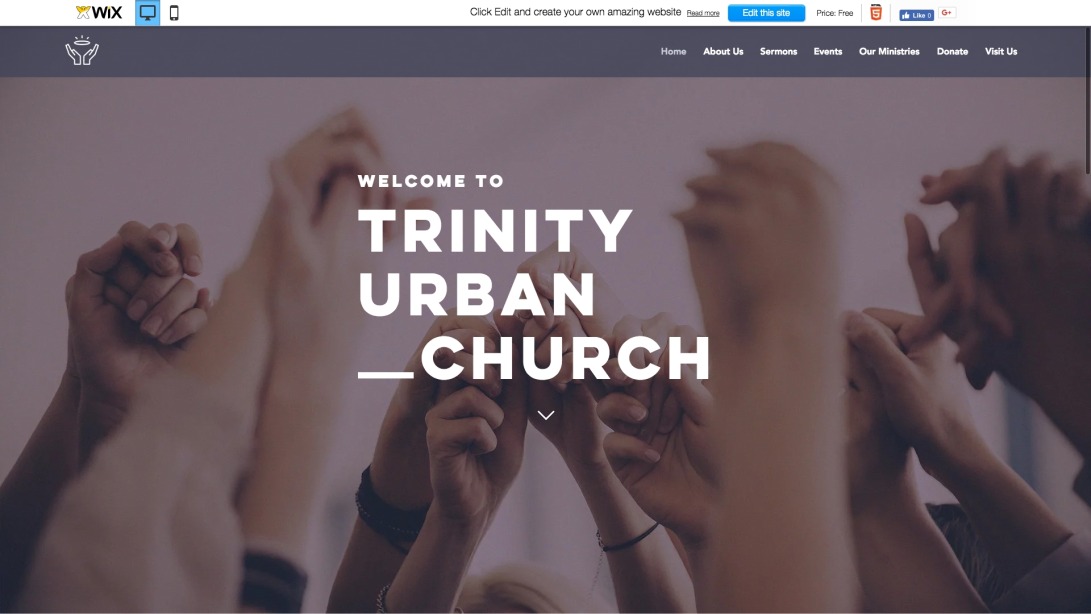 Urban Church Website Template | WIX