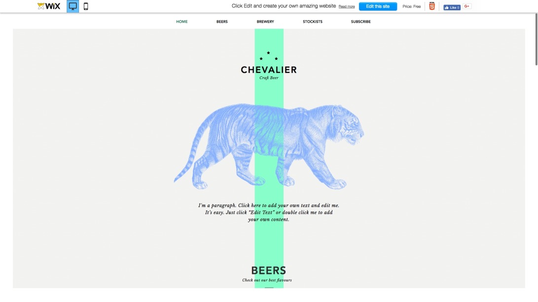 Boutique Beer Website Template | WIX