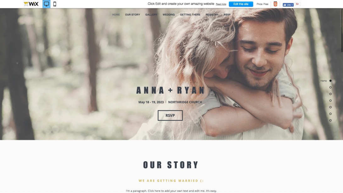 Wedding Invite Website Template WIX Awwwards Wedding Invite Website Template WIX Awwwards