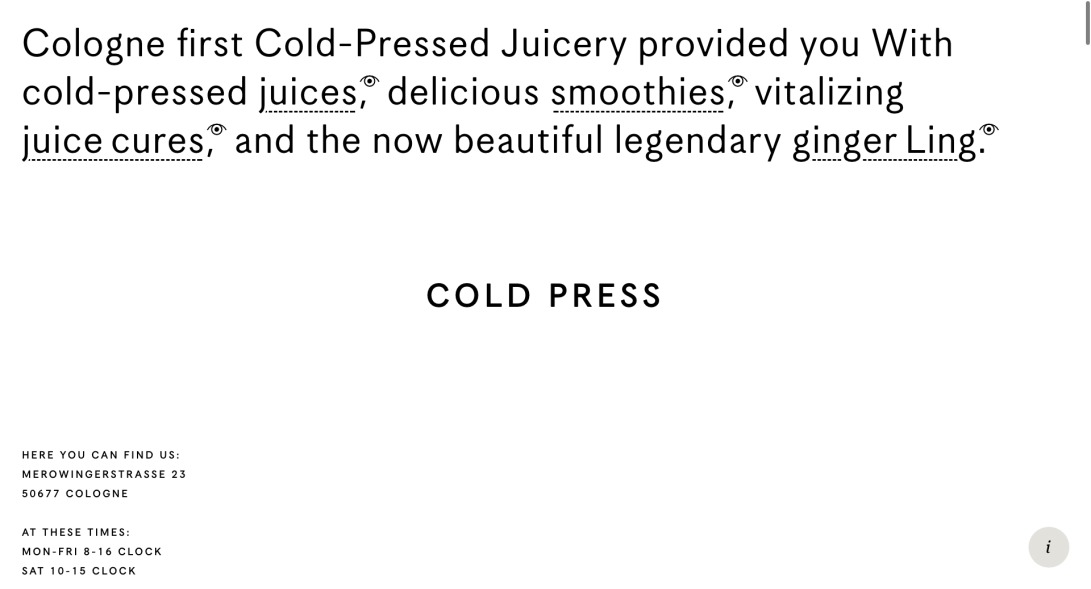 Cold Press ☺ Smoothie and juice bar