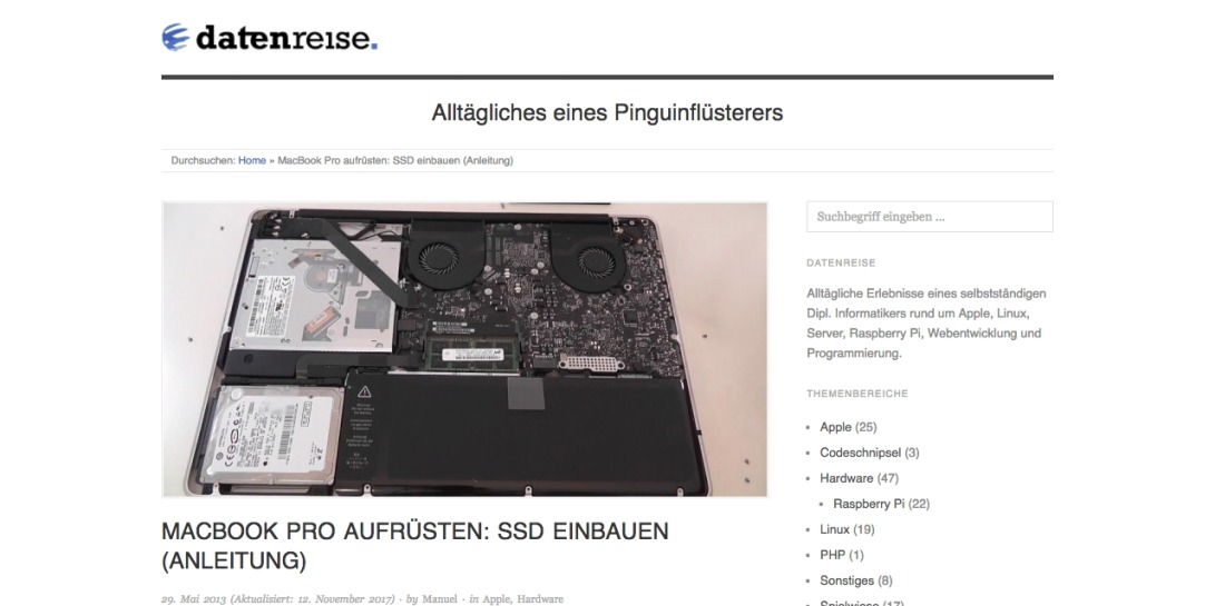 MacBook Pro aufrüsten: SSD einbauen (Anleitung) › Datenreise