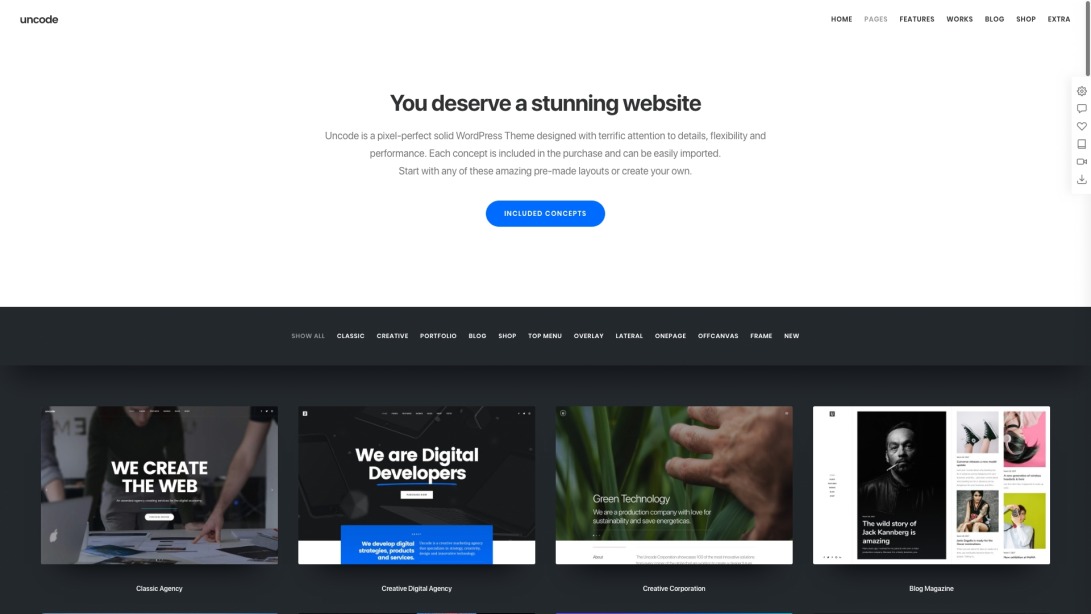 Uncode - Creative Multiuse WordPress Theme