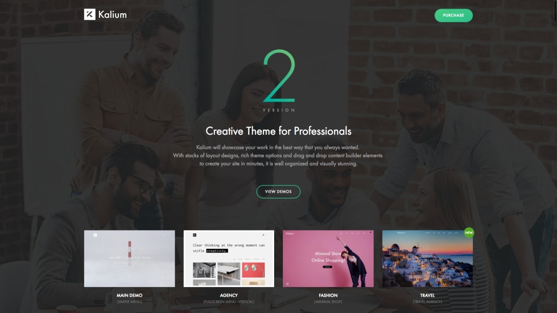 Kalium — Creative Theme for Professionals