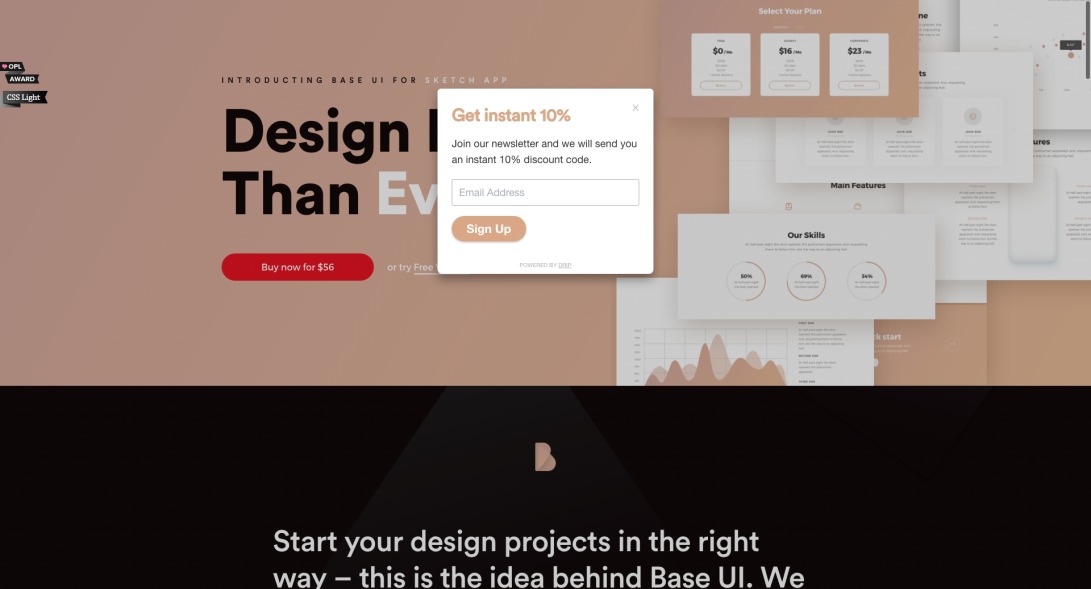 Base UI Sketch Framework – Start your design projects in the right way