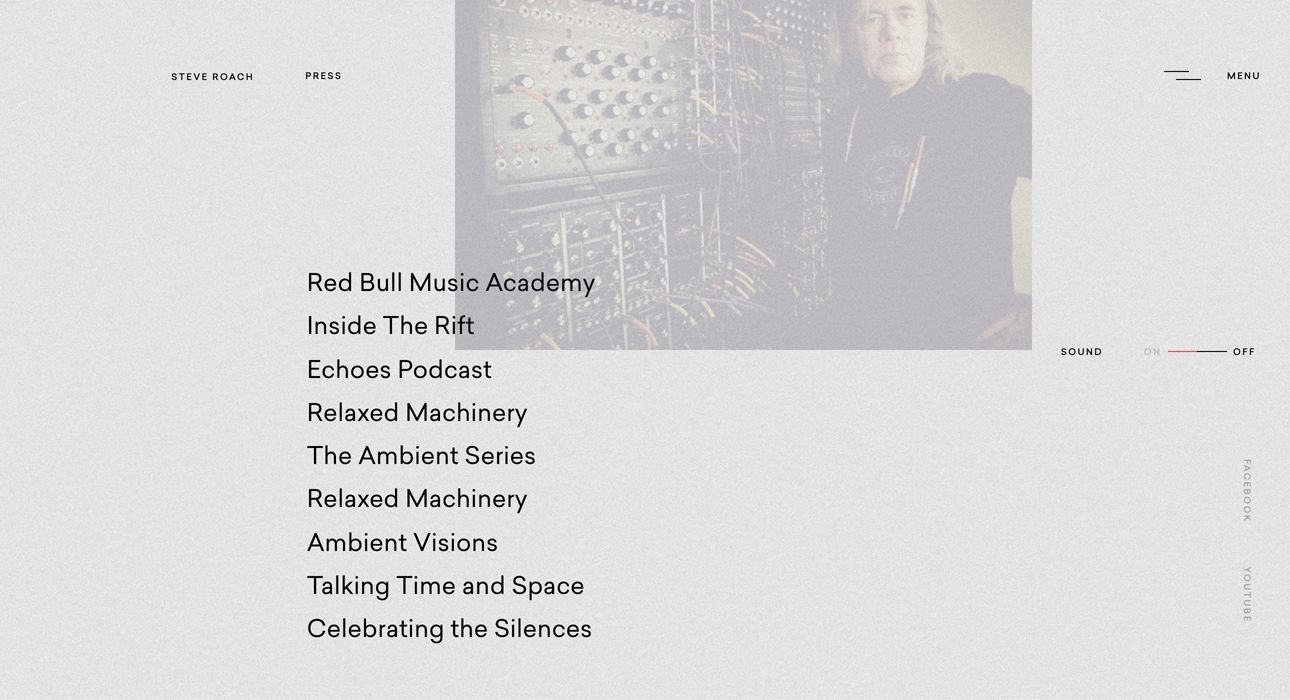 Soundworlds of Steve Roach - Awwwards SOTD