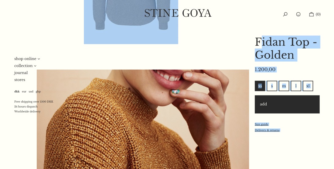 Fidan Chunky Pullover - Golden Knit - Stine Goya