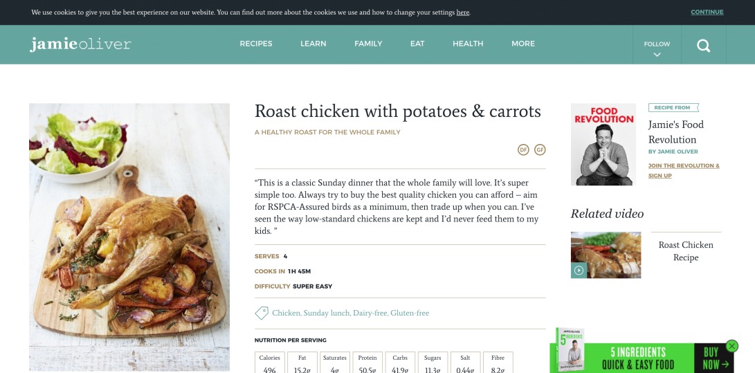 Roast Chicken with Potatoes & Carrots | Food Revolution | Jamie Oliver