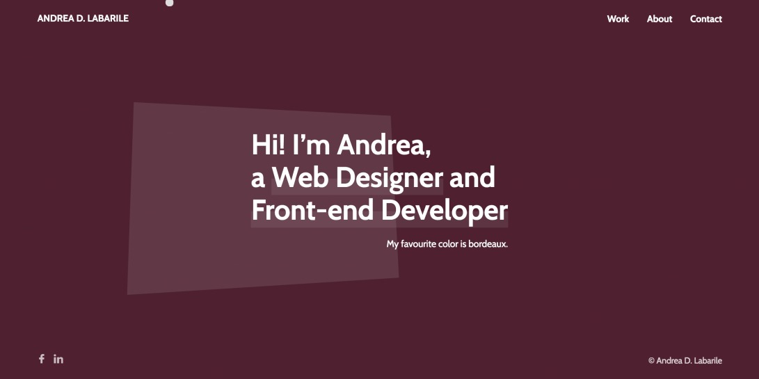 Andrea D. Labarile - Web Designer e Front-end Developer