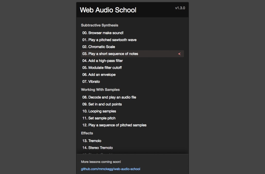 Web Audio School