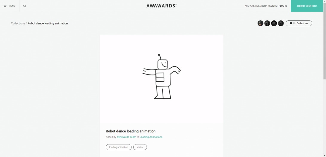 Robot dance loading animation - Loading Animations - Awwwards
