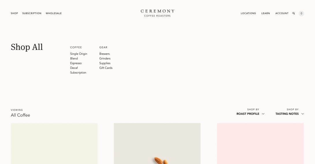 Ceremony Coffee Roasters: Specialty Coffees and Cafés