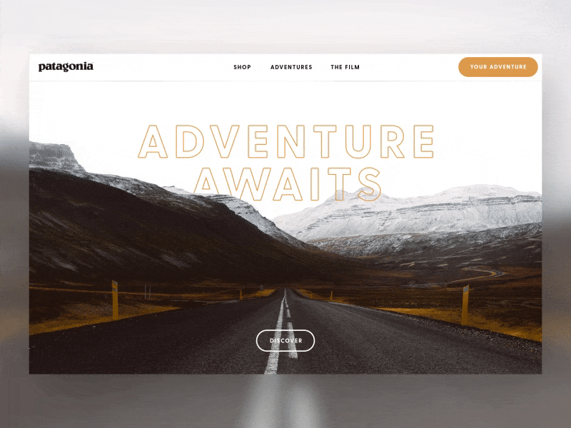 Adventure Awaits Header Transition by Nathan Riley - Dribbble