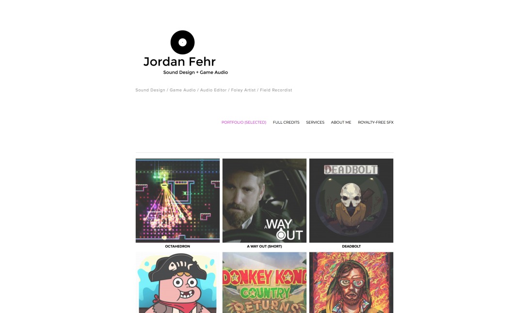 Jordan Fehr - Sound Designer