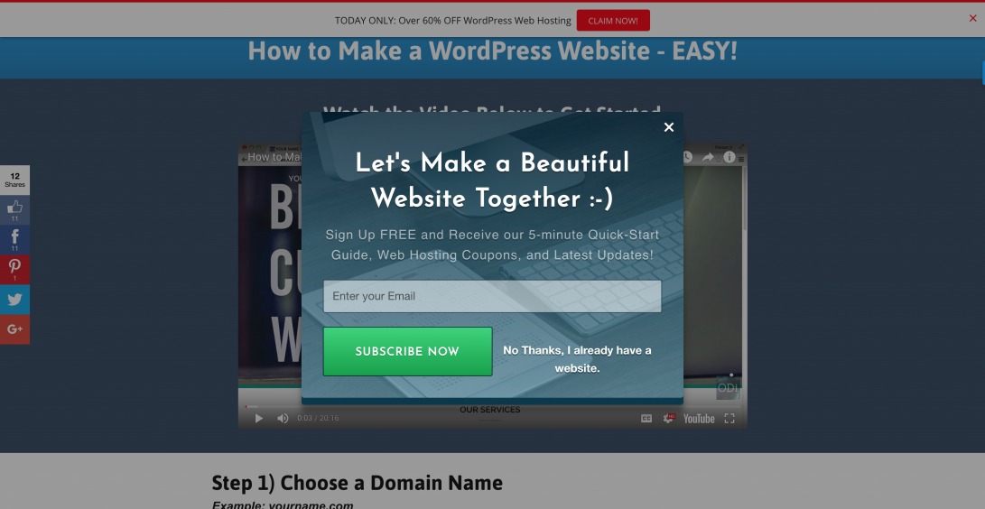 How2MakeWebsite - Learn How to Make a WordPress Website EASILY!