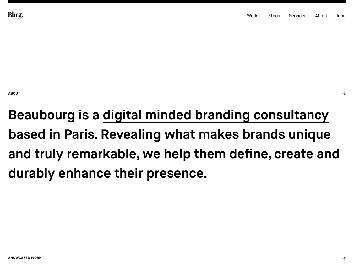 Beauborg's Typographic Website
