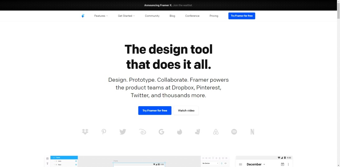 Framer - Interactive Design and Prototyping Tool