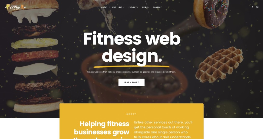 Fitness & Personal Trainer Web Design | Cheat Day Design
