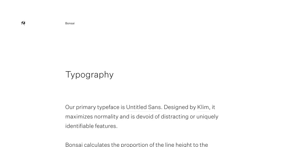 Bonsai – Typography﻿﻿