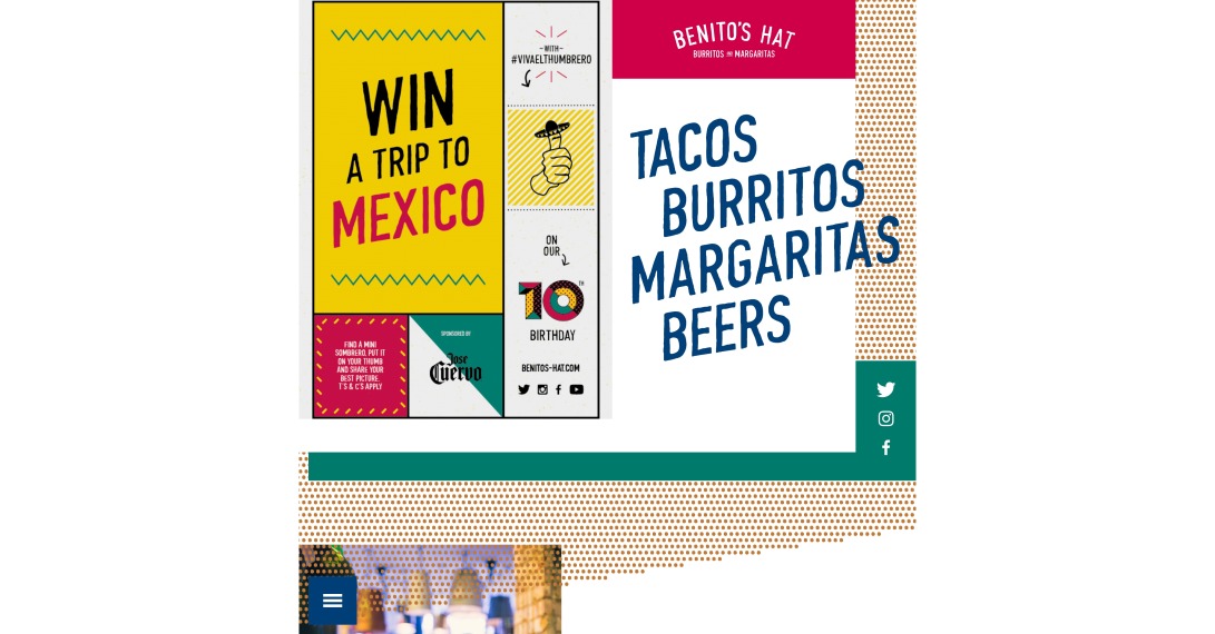 Benito's Hat – World Famous Burritos and Margaritas