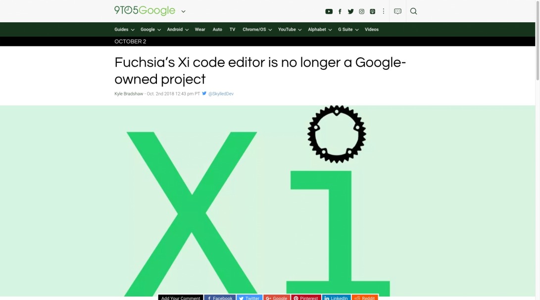 Fuchsia's Xi code editor is no longer a Google-owned project - 9to5Google