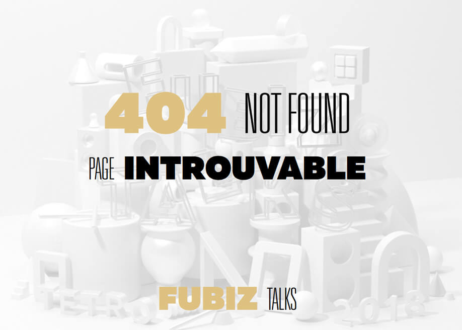 Fubiz Talks 404 error page