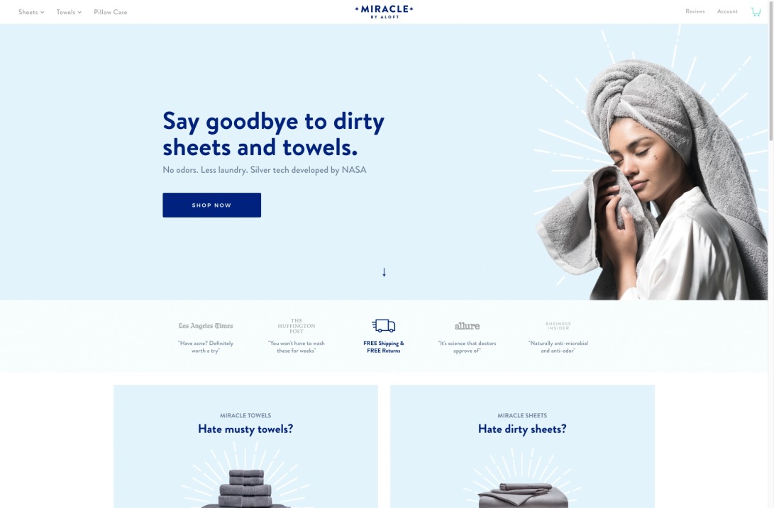 Miracle Brand – Say goodbye to dirty sheets & towels