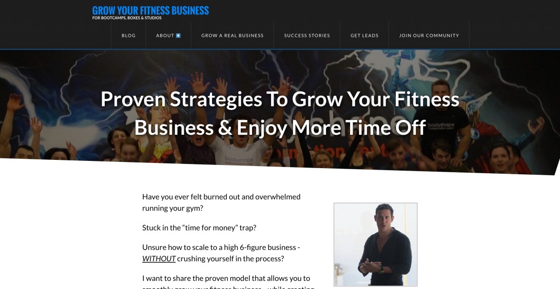 Welcome Page - 1 - Grow Your Fitness Business