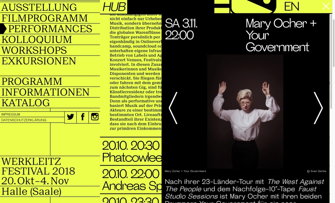 Mary Ocher + Your Government | Holen und Bringen — Werkleitz Festival 2018