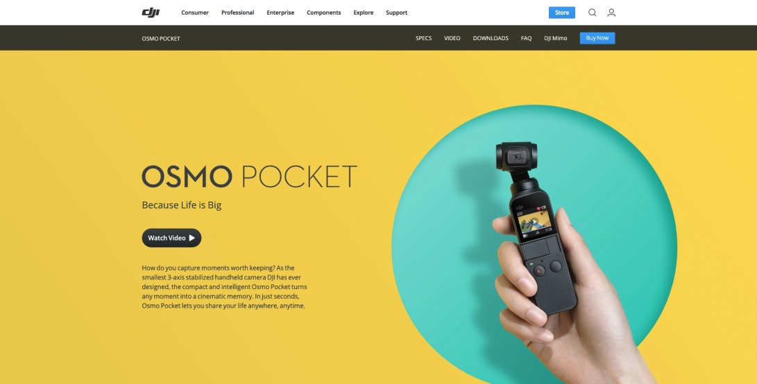 DJI Osmo Pocket – 3-Axis Stabilized Handheld Camera – DJI