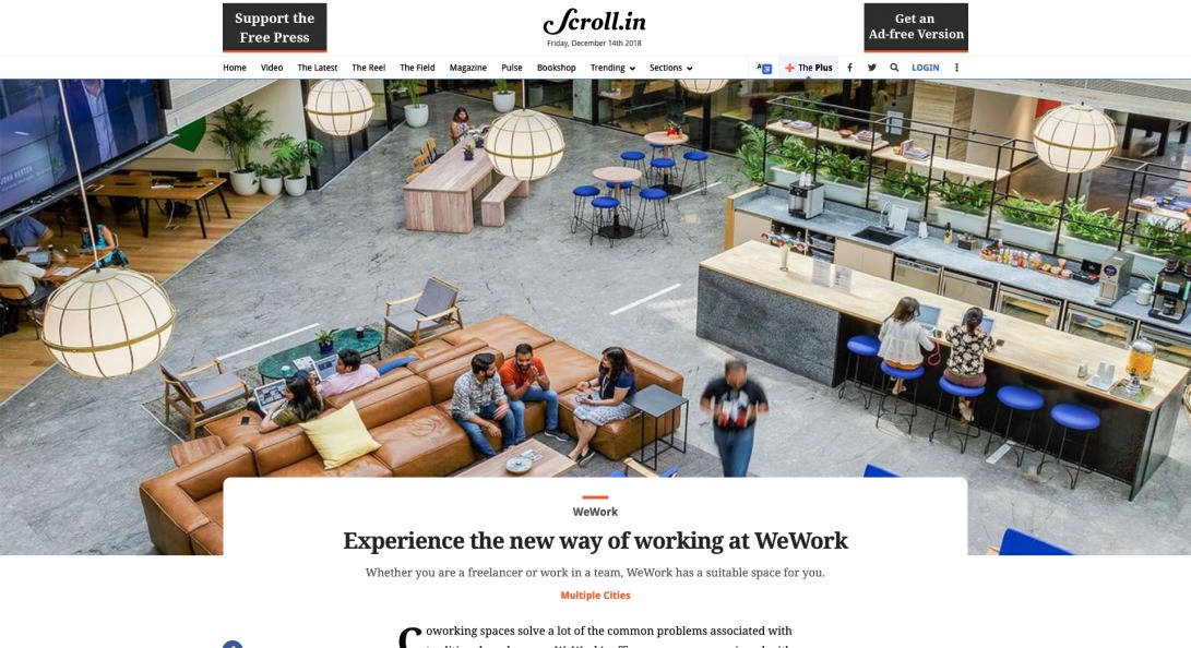 Experience WeWork’s collaborative, co-working spaces