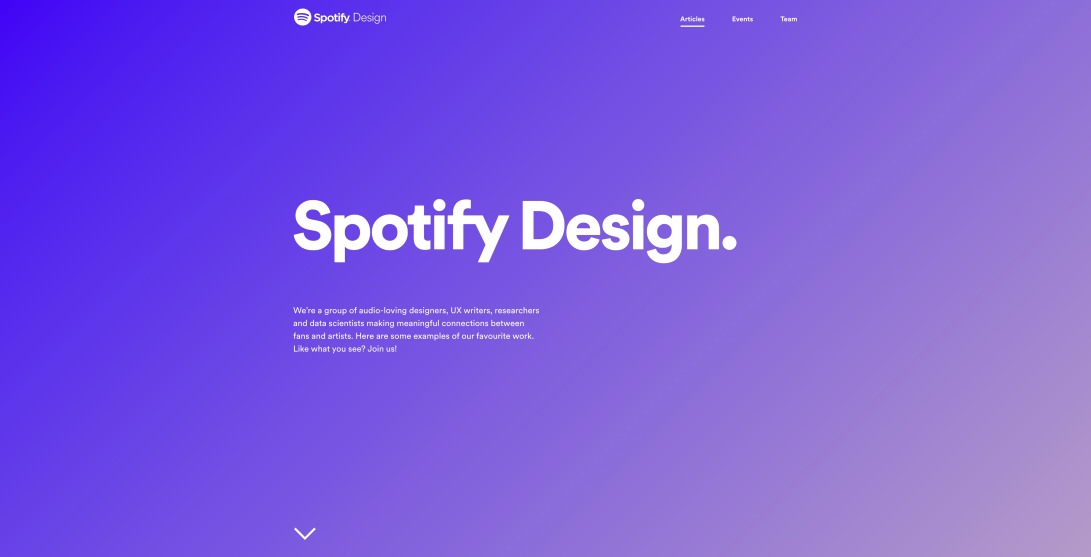Spotify Design - Articles