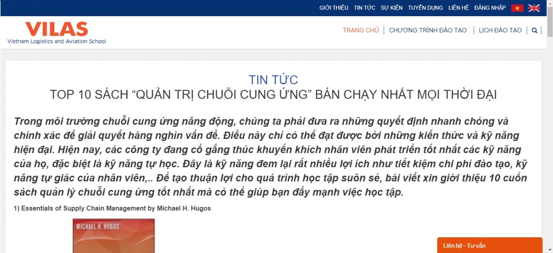 TOP 10 SÁCH “QUẢN TRỊ CHUỖI CUNG ỨNG” BÁN CHẠY NHẤT MỌI THỜI ĐẠI - VILAS