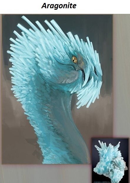 Aragonite by @Pythosart