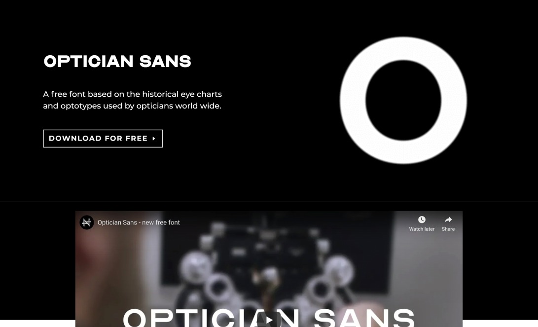 Optician Sans – Free font based on historical optotypes