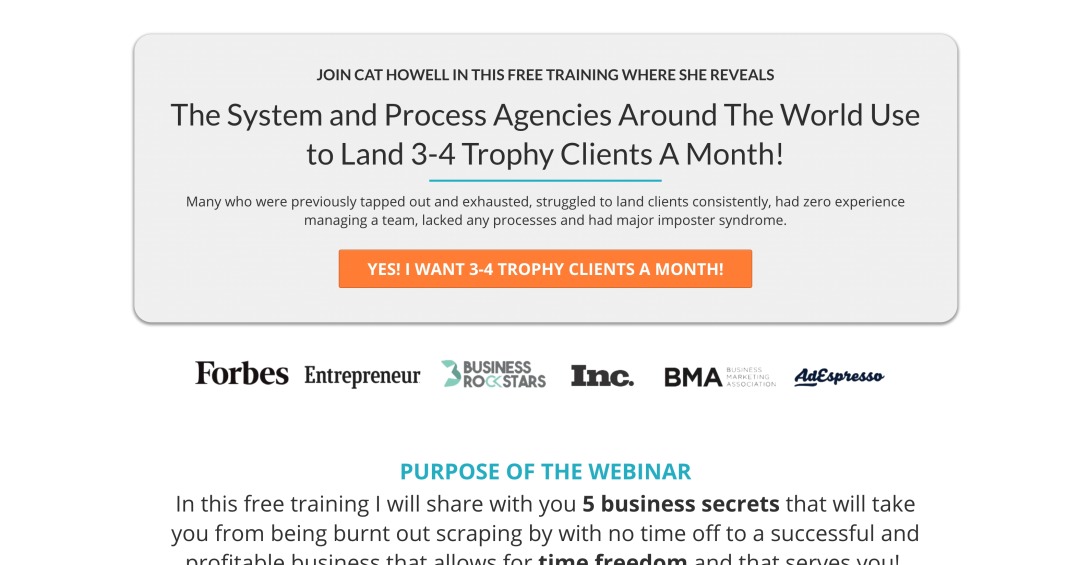 The System and Process Agencies Around The World Use to Land 3-4 Trophy Clients A Month!