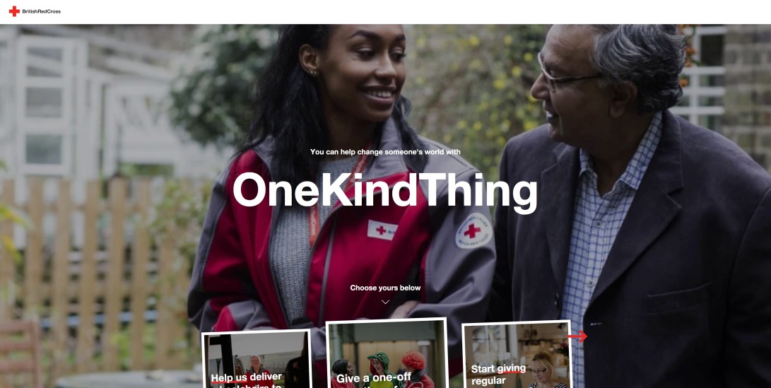 Non-profit Website | Charity Web Design | Marketing Campaign Site | One Kind Thing | British Red Cross