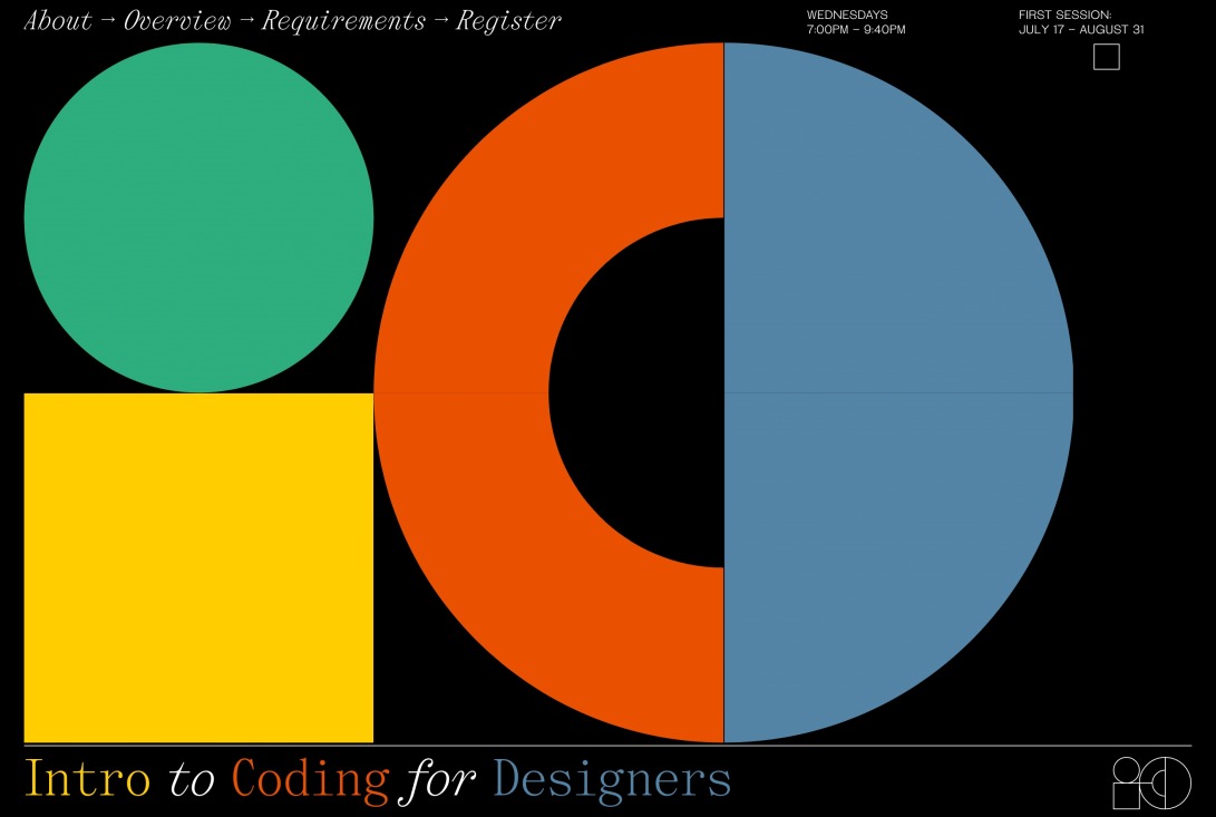 Intro to Coding for Designers: Six Week Workshop
