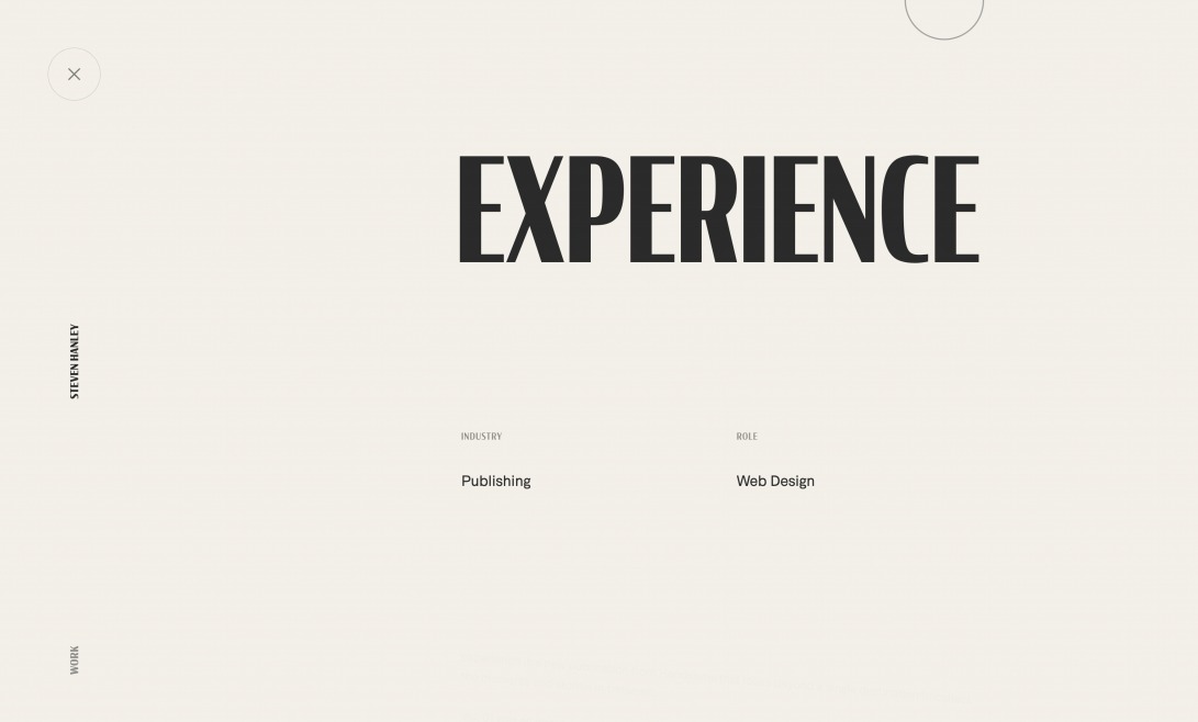 experience | Project | Steven Hanley