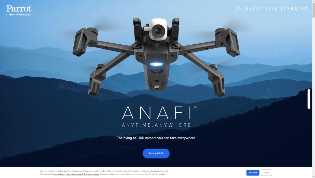 ANAFI, the flying 4K HDR camera that you can take with you everywhere on the go - Parrot