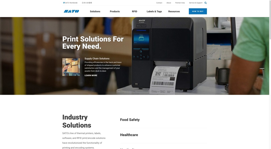 Leader in Thermal Printers and RFID Labeling Systems | SATO
