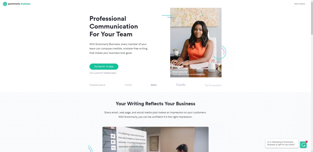 Grammarly Business - Polish Your Team’s Communication