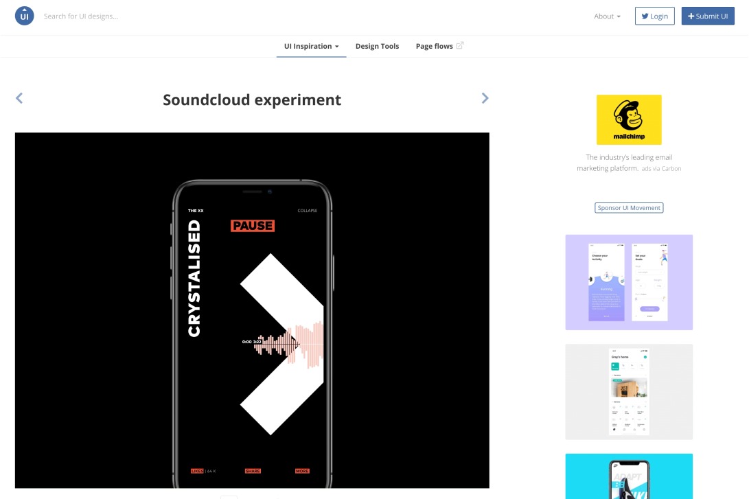Soundcloud experiment - UI Movement