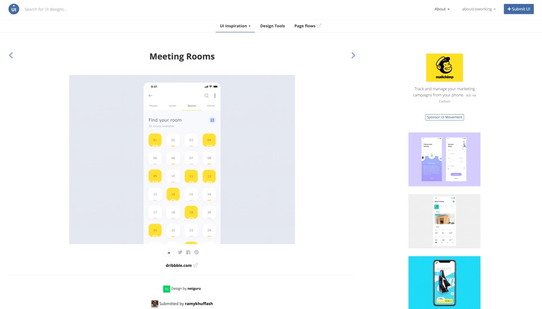 Meeting Rooms - UI Movement