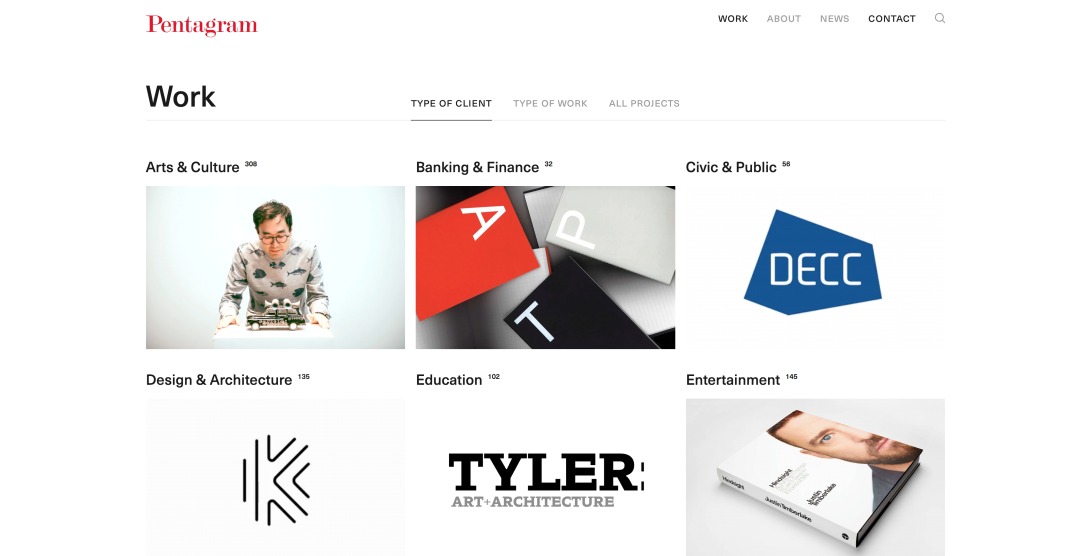 Work — Browse by type of client — Pentagram