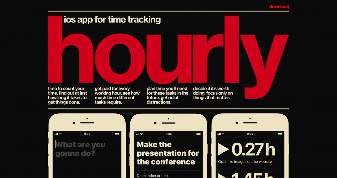 hourly, ios app for time tracking