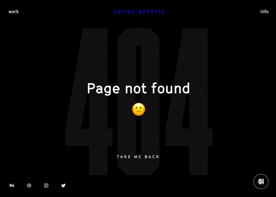 404 error page - Davide Baratta